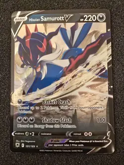 Hisuian Samurott V 101/189 - Ultra Rare - NM - Astral Radiance - Pokemon TCG - Image 1
