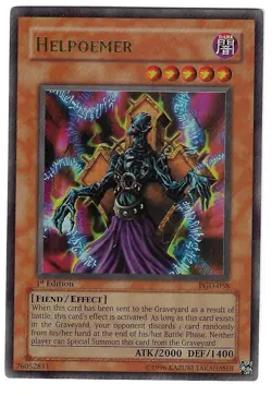 YUGIOH - HELPOEMER - PHARAONIC GUARDIAN - 1ST ED ULTRA RARE - NEAR MINT PGD-058 - Image 1