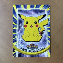 Pokemon Topps Pikachu #25 Black, Blue & Green Logos Non Holo - 3X CARDS - Image 3