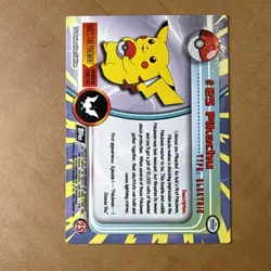 Pokemon Topps Pikachu #25 Black, Blue & Green Logos Non Holo - 3X CARDS - Image 4