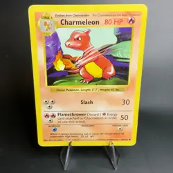 Charmeleon 024/102 Base Set (Shadowless) Regular MP Vintage Pokemon Card TCG - Image 1