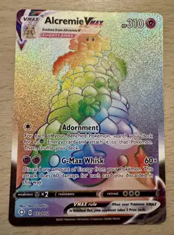 Pokemon TCG Alcremie VMAX 073/072 Shining Fates Rainbow Rare Card - Image 1