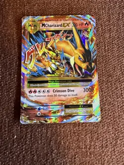 Pokemon M Charizard EX Holo Ultra Rare TCG Card Heavily Played - Image 1