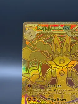 Mega Lucario EX 188/132 Hyper Rare Gold Mega Evolutions Pokemon Card - Image 4
