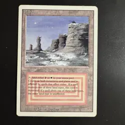 Magic The Gathering Plateau Revised Edition Moderately Played Dual Land - Image 1