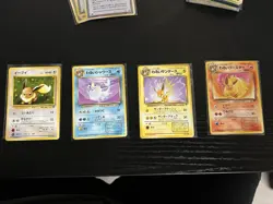 Japanese team rocket Eevee Vaporeon Jolteon Flareon 033,034,035,036 Pokemon Tcg - Image 1