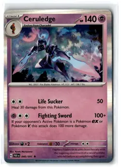 2024 Scarlet & Violet Series - Paldean Fates Ceruledge #40 Rare Holo - Image 1