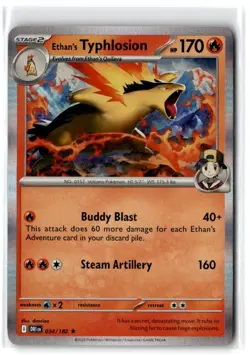 2025 Scarlet & Violet Series - Destined Rivals Ethan's Typhlosion #34 Rare Holo - Image 1