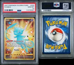 PSA 10 Gem Mint Pokemon 2021 Mew Full Art Celebrations Gold #025 025/025 - Image 3