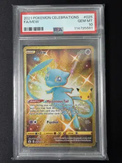 PSA 10 Gem Mint Pokemon 2021 Mew Full Art Celebrations Gold #025 025/025 - Image 4