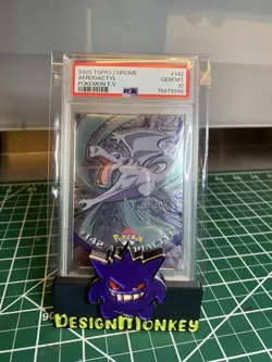 PSA 10 Aerodactyl Topps Chrome #142 Pokemon TV Holo Foil 2000 Graded Gem Mint - Image 1