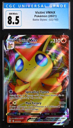 POKEMON Graded CGC NM/Mint+ Victini VMAX (122/163) Battle Styles - Image 1