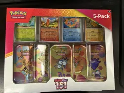 Pokemon TCG Scarlet & Violet 151 Costco 5 Pack Mini Tins Bundle | New & Sealed ✅ - Image 1