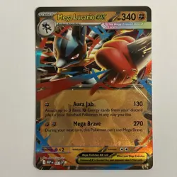 Mega Lucario Ex - MEP 012 Mega Evolution Black Star Promo Pokemon TCG NM Single! - Image 1
