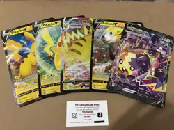 5 Jumbo Pokemon Pokemon EX V Promo Card TCG Pikachu Boltund Morpeko Vmax - Image 1