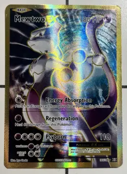 Pokemon Mewtwo EX XY Evolutions Full Art Holo Card 103/108 gold Ultra Rare NM OG - Image 1