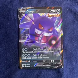 Pokemon TCG Gengar V Single Strike Card #156/264 Rare Holo - Image 1