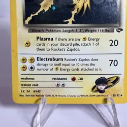 Rockets Zapdos Gym Challenge Holo Card 15/132 Pokemon TCG Vintage - Image 5