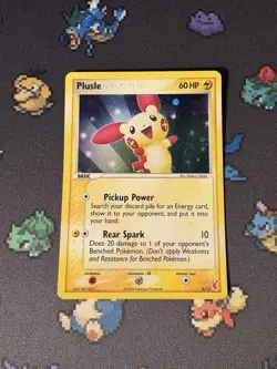 Pokemon Cards Plusle 6/12 Holo Deck Exclusive Promo - (LP) *SWIRL* - Image 1