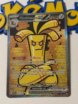 Pokemon Card - English Paradox Rift Gholdengo Ex SIR 252/182 Pack Fresh - Image 1