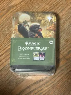 Magic The Gather Bloomburrow Tin 2 Promo Cards, 5 Play Booster Packs Mtg Skunk - Image 1