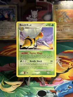 Pokemon TCG Beedrill Lv.47 Platinum Rising Rivals 15/111 Regular Rare Card LP - Image 1