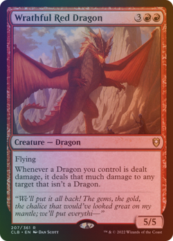 Wrathful Red Dragon - CLB #207 | FOIL | NM | MTG - Image 1