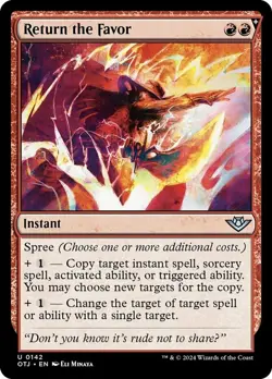 Hero Deal, English - 1 x MTG Return the Favor Outlaws of Thunder Junction - Image 1