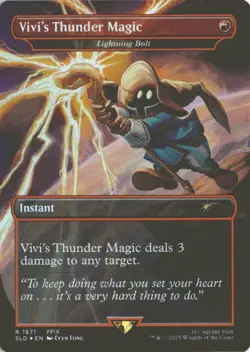 MTG Vivi's Thunder Magic (1871) *Rainbow Foil* Secret Lair: Grimoire MT/NM - Image 1