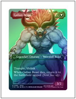 1x Vincent Valentine, Foil, Borderless Art, Final Fantasy, MTG NM - Image 2