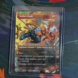 MTG Spider-Punk 0207 (Borderless Foil) [Marvels Spider-Man, Near mint] - Image 3