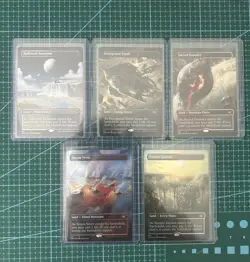 MTG Magic The Gathering Unfinity Shock Land Foil Bundle. Fountain, Vents, Garden - Image 1