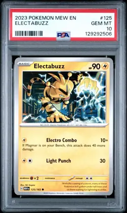 2023 Pokemon Scarlet & Violet 151 - ELECTABUZZ #125 - PSA 10, Gem Mint - Image 4