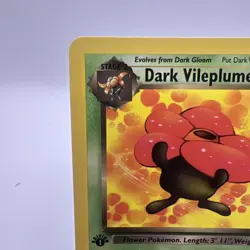2000 Pokemon Team Rocket First Edition Dark Vileplume #30/82 - Image 2