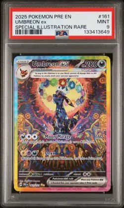 2025 POKEMON PRE EN-PRISMATIC EVOLUTIONS #161 UMBREON EX PSA 9 - Image 1