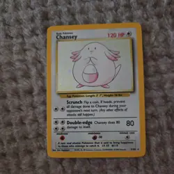 Chansey 3/102 - Base Set Holo Rare - Vintage Pokemon TCG - WOTC 1999 - MP/HP - Image 1