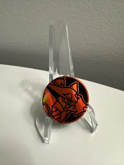 Official Pokemon Volcanion Coin (Orange Rainbow Holofoil) GREAT CONDITION - Image 2