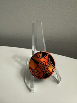 Official Pokemon Volcanion Coin (Orange Rainbow Holofoil) GREAT CONDITION - Image 3
