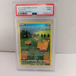 2023 POKEMON SWORD & SHIELD CROWN ZENITH #GG22 FULL ART/DITTO PSA 9 - Image 1