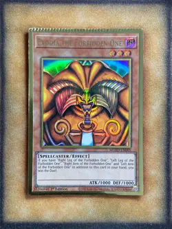 Yugioh Exodia the Forbidden One MGED-EN005 Gold Rare 1st Ed CRIMPED - Image 1