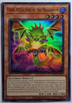 Yugioh Fiend Reflection of the Millennium MP25-EN210 Ultra Rare 1st Edition - Image 1