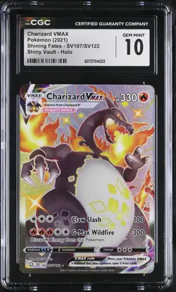 CGC 10 Charizard VMAX SV107/SV122 Shiny Vault Shining Fates Pokemon Card - Image 1