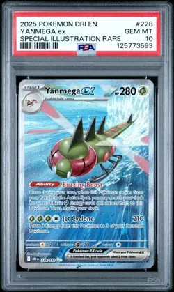 Pokemon Destined Rivals Yanmega ex Special Illustration Rare Card 228/182 PSA 10 - Image 1