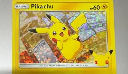 POKEMON TCG PIKACHU HOLO 25/25 MCDONALDS PROMO CARD EXCELLENT CONDITION - Image 2