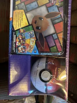 Pokemon Eevee Lunchbox Tin Pokeball TCG Treasures Booster Packs Foil Cards NEW 820650101366 - Image 2