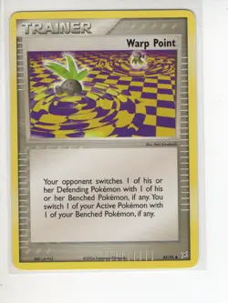 WARP POINT TRAINER EX TEAM MAGMA VS TEAM AQUA SET POKEMON CARD 85/95 LP - Image 1