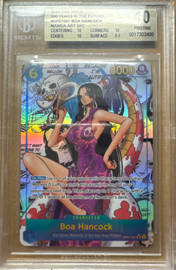 BGS 10 One Piece Card Boa Hancock Manga Alt Art OP07-038 500 Years in the Future - Image 1
