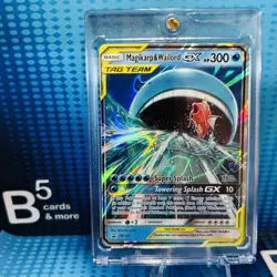 Pokemon TCG English Card Sun & Moon Promo Magikarp & Wailord GX SM166 - Image 1
