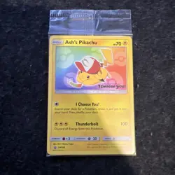 Pokemon Pikachu TCG Card Ash's Pikachu SM108 Promo SEALED - Image 1