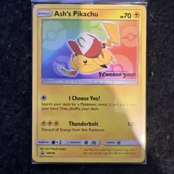 Pokemon Pikachu TCG Card Ash's Pikachu SM108 Promo SEALED - Image 2